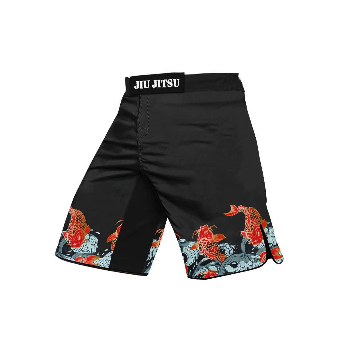 Men's mixed martial arts shorts, koi patterned breathable boxing training pants, Brazilian jujitsu taekwondo shorts, children's