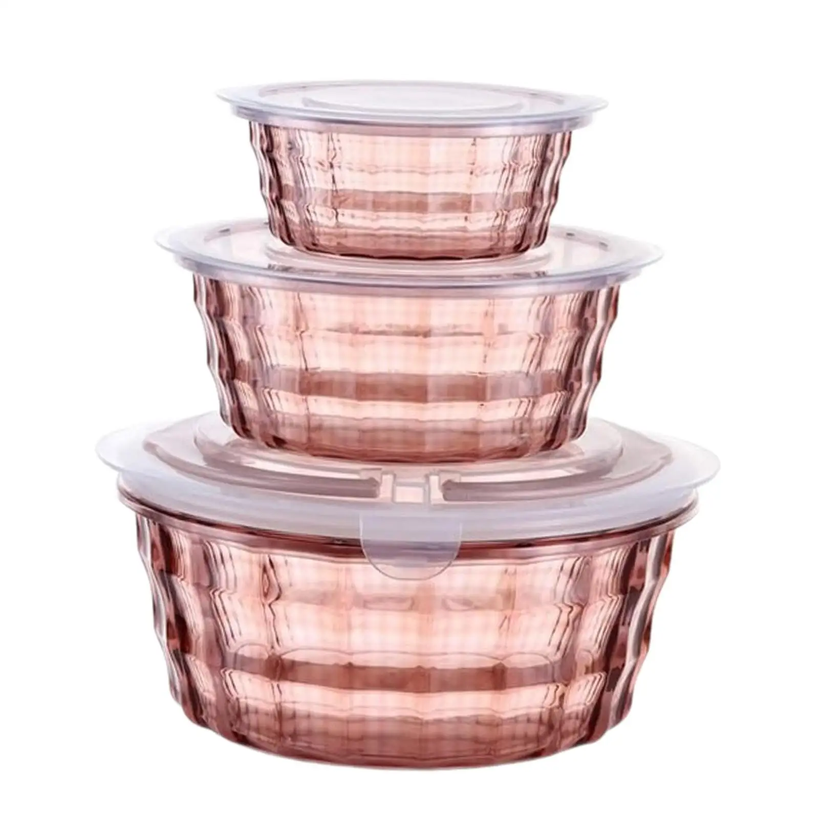 3x Salad Bowl Practical Reusable Multifunctional Clear Serving Bowl for Steamed Vegetables Berries Mashed Potatoes Salads Home