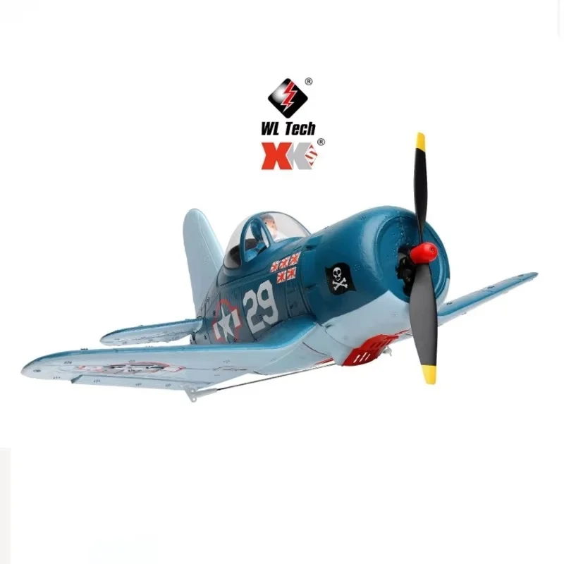 Neues Wl Vierkanal-Rc ferngesteuertes Flugzeug Q-Version F4u Piraten-Elektro-Luftfahrtmodell Kleines Starrflügelflugzeug