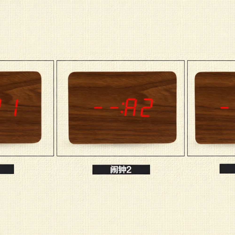 LED Digital Wood Desk Alarm Clock Wireless Charger Temperature Monitor Electronic Timepiece Silent Minimalist Home Table Decor