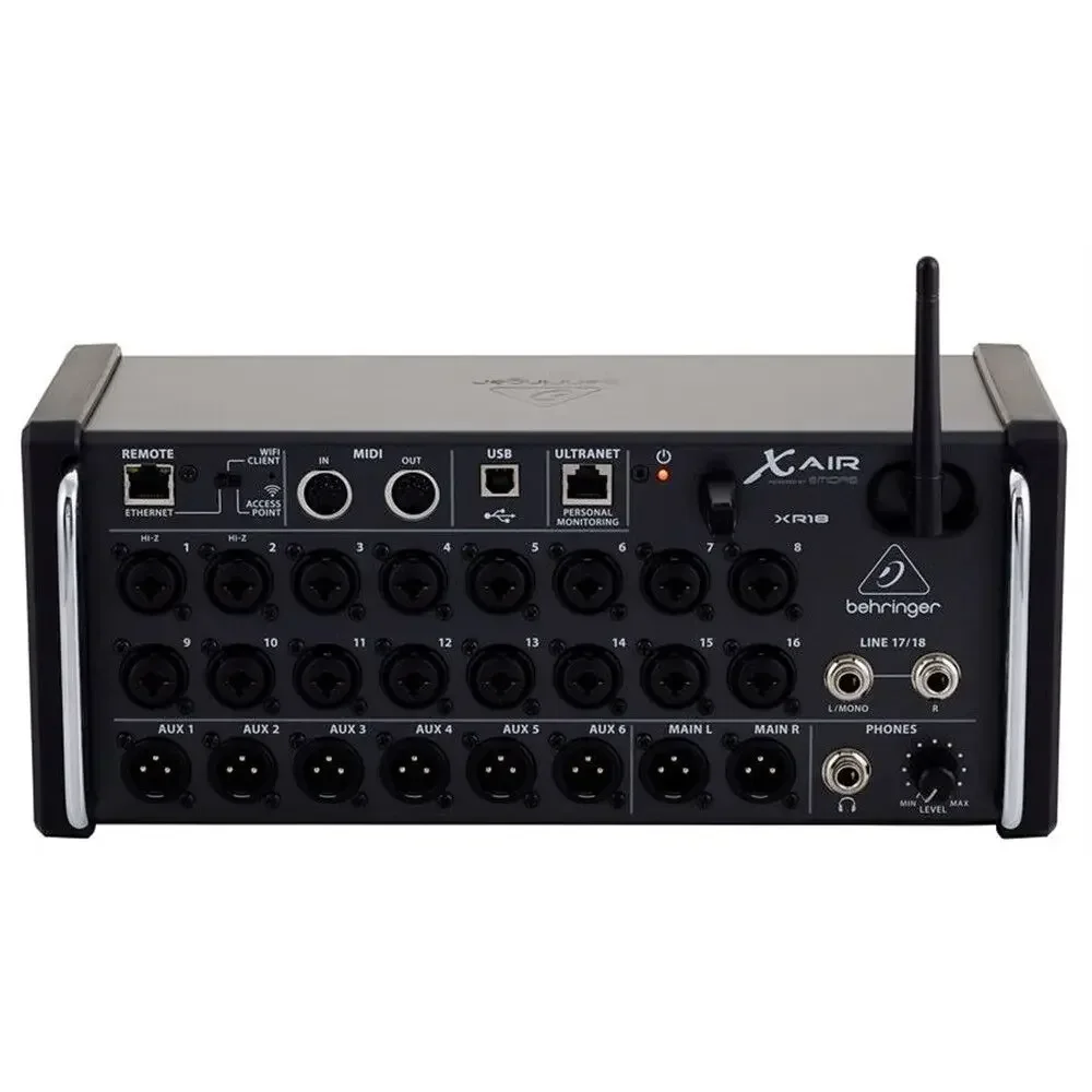 خلاط رقمي يتم التحكم فيه بواسطة الكمبيوتر اللوحي Behringer-X Air XR18 ، 18 قناة ، وصل حديثًا