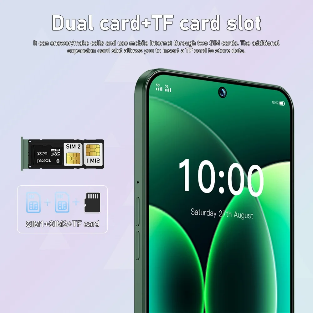 K-Touch M18 Pro Max Smartphone 5G 7.3inch Full Screen 7800mAh Mobile Phones Android Cell Phone 5G Dual SIM Global Version Unlocked 22GB 2TB Smart Phones
