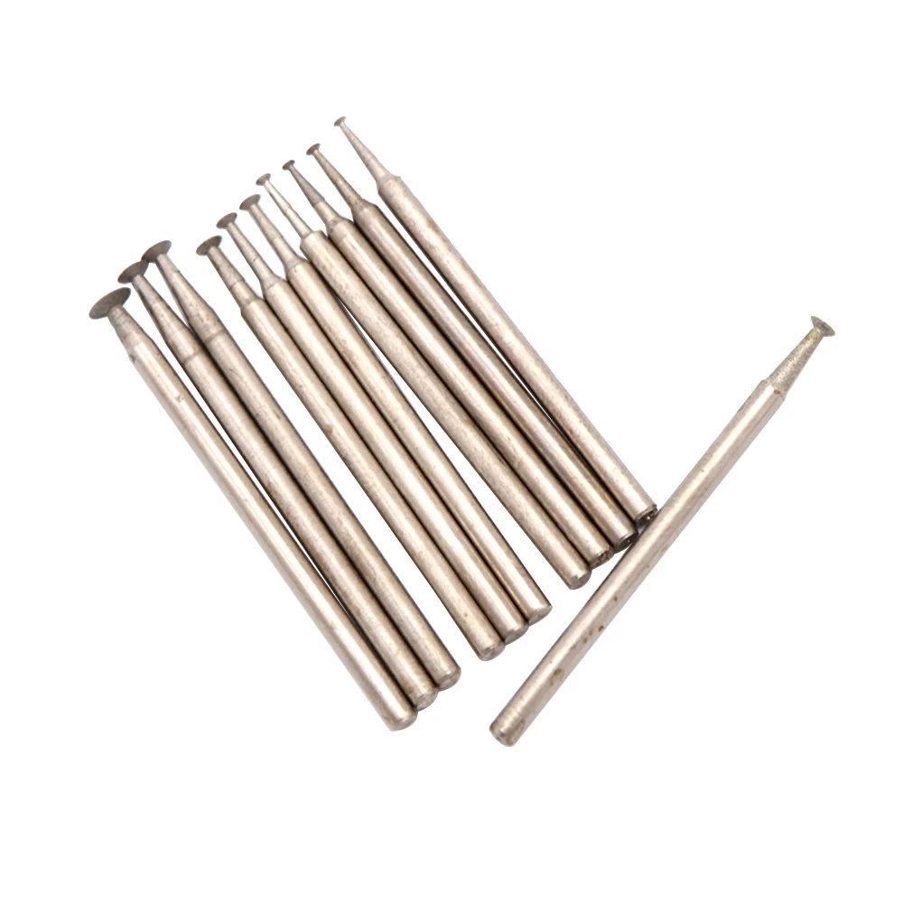 เพชรบด Burr 2.35Mm Shank เข็มจุดแกะสลักขัดกระจกแก้วหินหยกเจาะสว่านโรตารี่เครื่องมือ