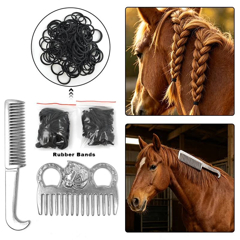 kit-de-cuidados-para-crina-e-cauda-de-cavalos-com-elastico-escova-desembaracadora-sem-emaranhados-para-cavalos-cuidado-suave-para-o-pelo