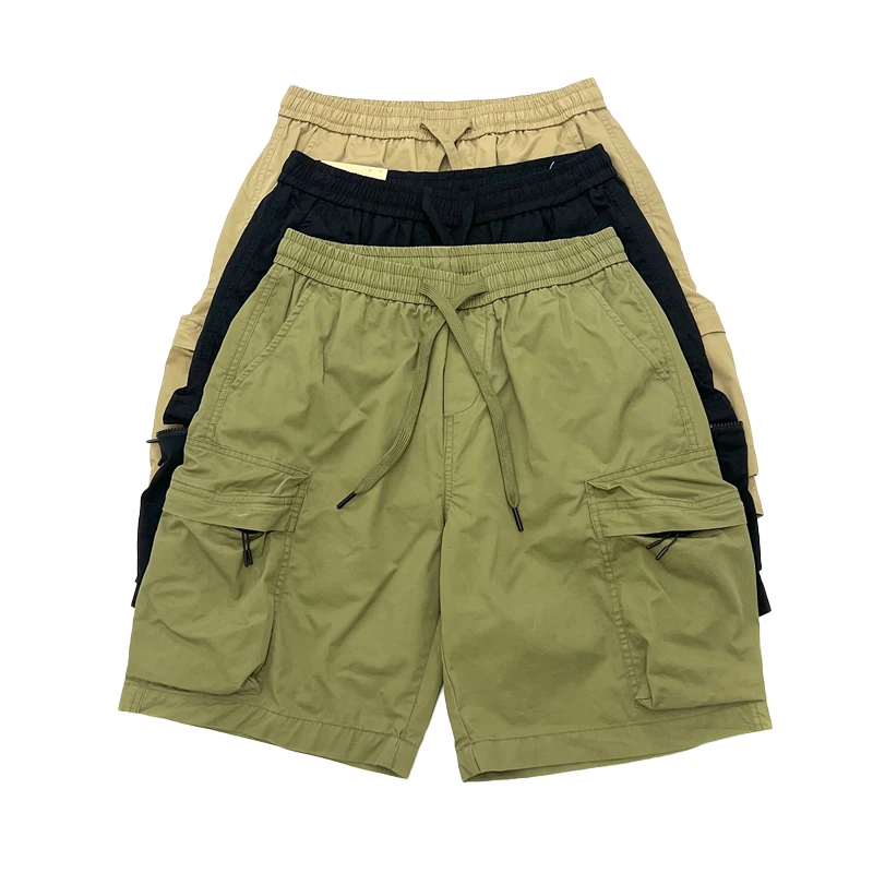 

Summer Thin Breathable Waed Five-Quarter orts Retro Workwear Multi-ket Functional Cotton Youth Casual Loose Fit orts