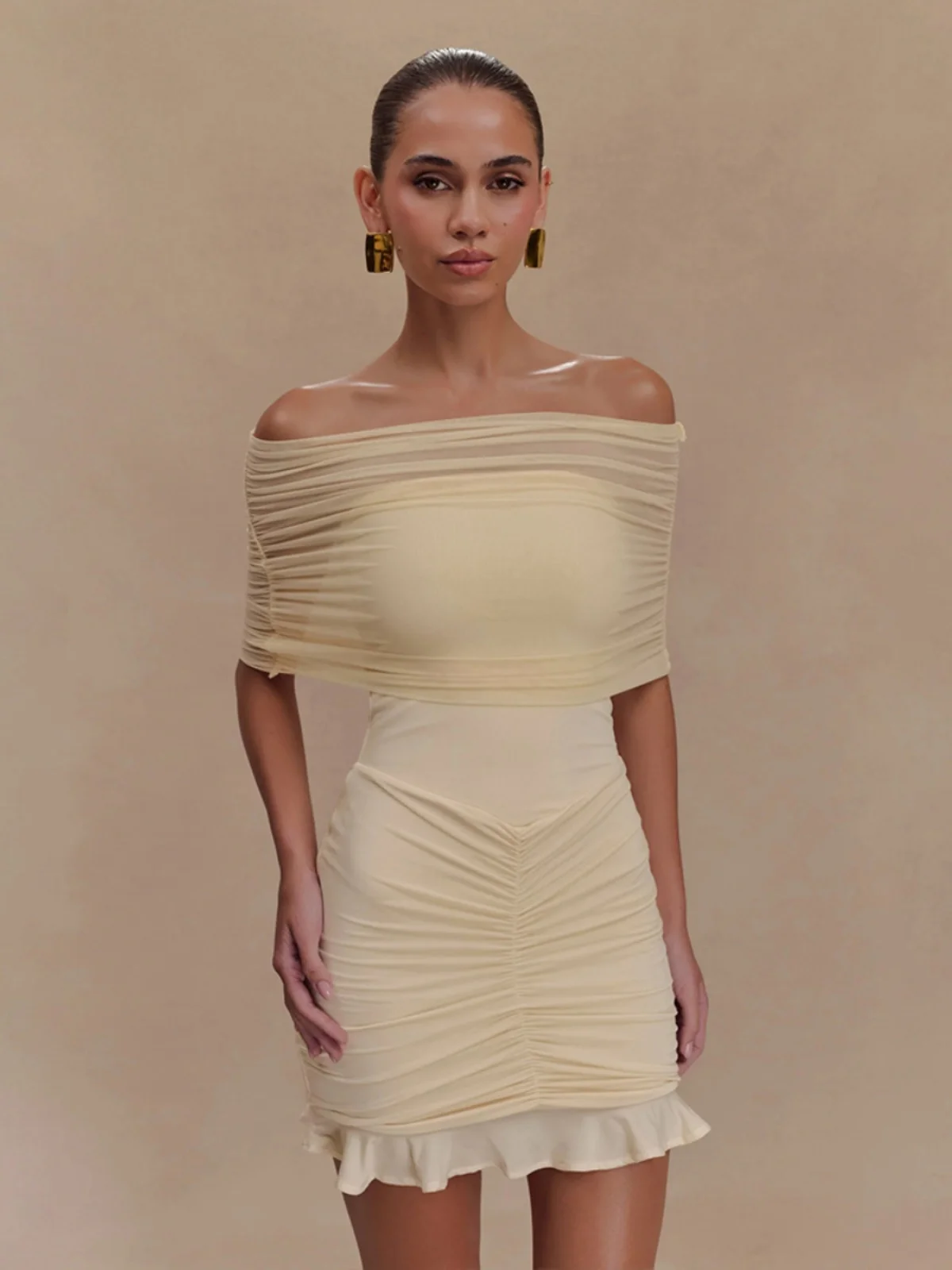 

Sexy Strapl Slim Fit Hip Hing Skirt High Waist Wrap around Bodycon Dr Polyester Fiber No Sve Spring 2025