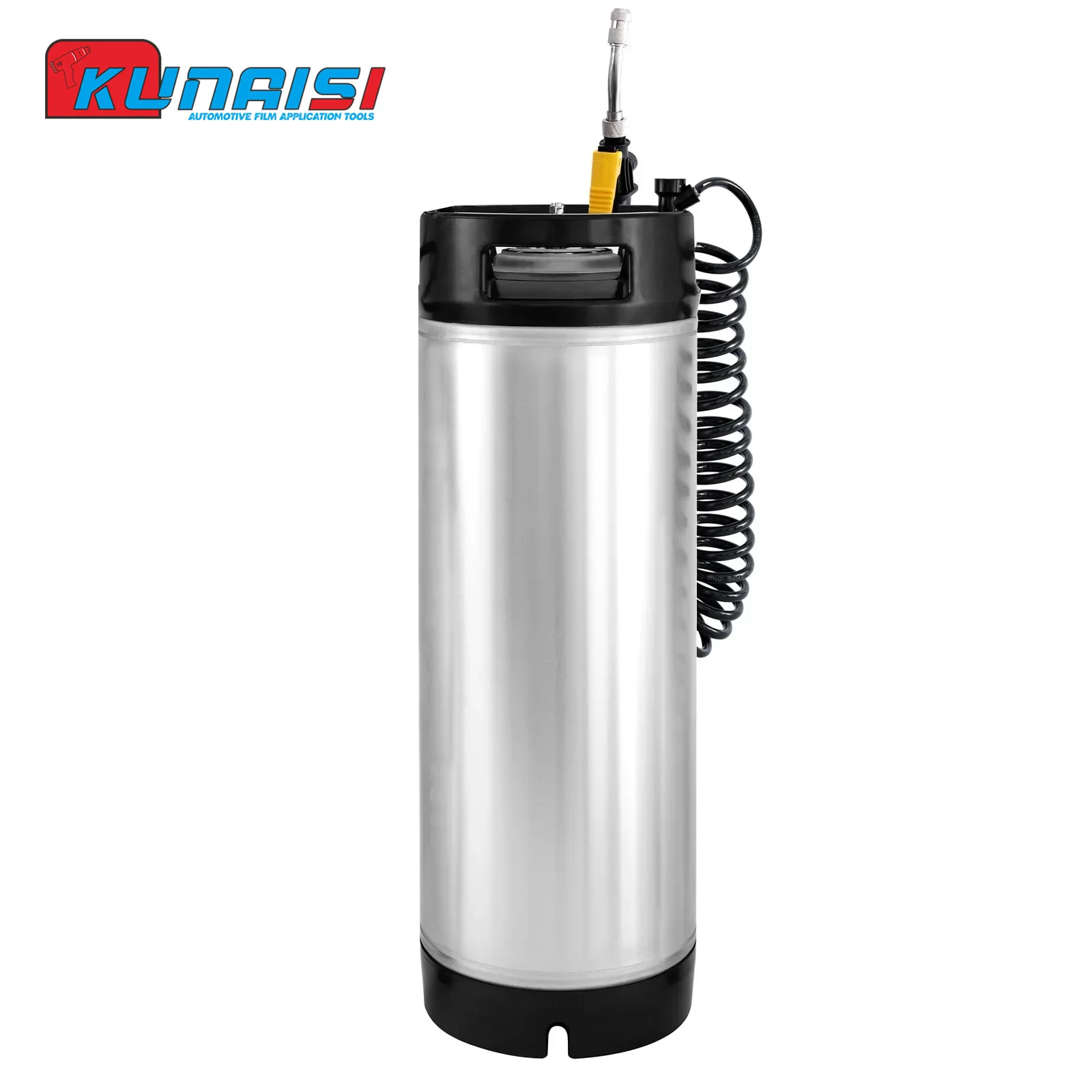 KUNAISI 19L Portable Stainless Steel Car TPU PPF Film Install High-Pressure Water Tank Keg Sprayer Water Tank Car Cleaning Keg