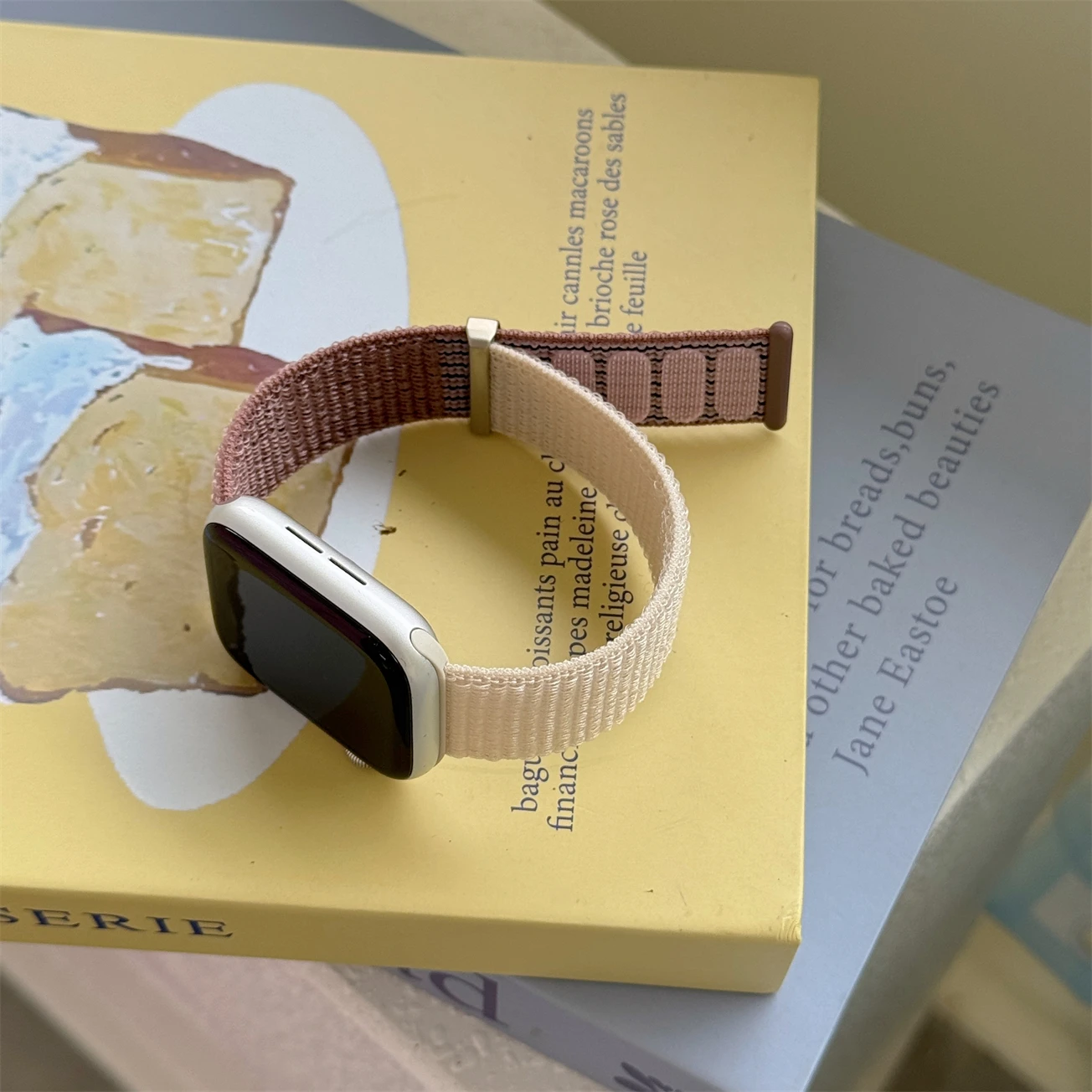 Pulseira de nylon monstro dopamina para iwatch 46mm 49 45mm 44 38 40mm, pulseira fofa ajustável para apple watch 11 10 9 8 7