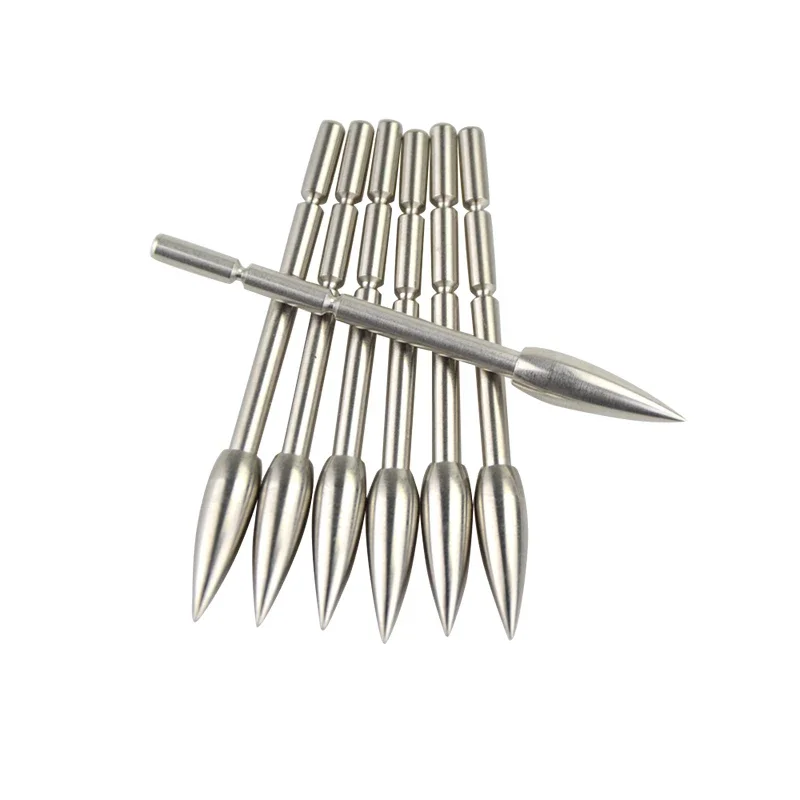 

12Pcs Arrowhead 80 100 120 Grains for ID3.2mm Arrow Shaft Stainless Steel Target Point Archery Hunting Arrow Hunting Accessories