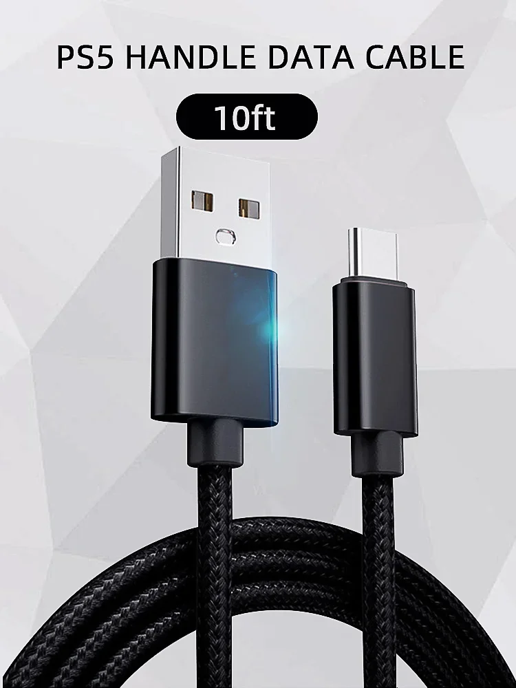 DATA FROG 1M 2M 3M Charging Data Cable For PS4 Controller USB Charger Cable For PS4 Gampad Joystick Game Accessories
