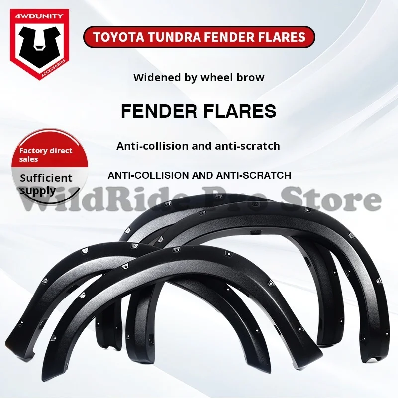 4PCS For Toyota Tundra 2007-2021 Textured ABS Fender Flares | Wide-Coverage Wheel Arch Extensions