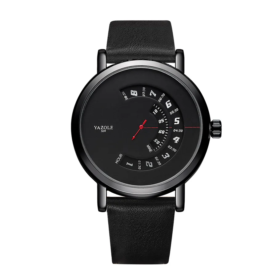 ساعة عصرية غير ميكانيكية للرجال كوارتز تناظرية ساعة معصم بتصميم إبداعي ساعة رائعة وجه مقاومة للماء على طراز الشارع