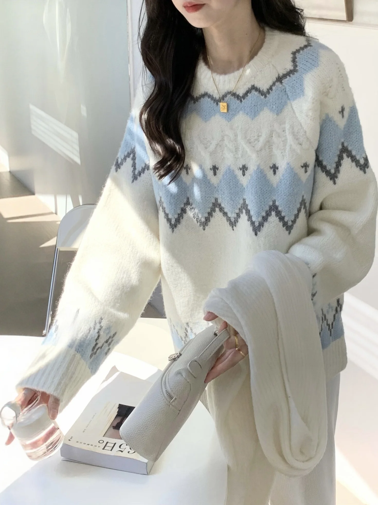 レディース オーバーサイズ ティーネッド ニット セーター アウトレット ストア テーラード ルーズフィット 快適 冬用 ラジースレ ソフト ウール トップス