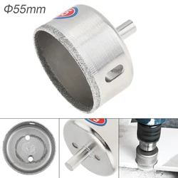 55mm Diamond Coated Core Hole Saw Drill Bit Kit Tools Glass Drill Hole Opener for Tiles Glass Ceramic