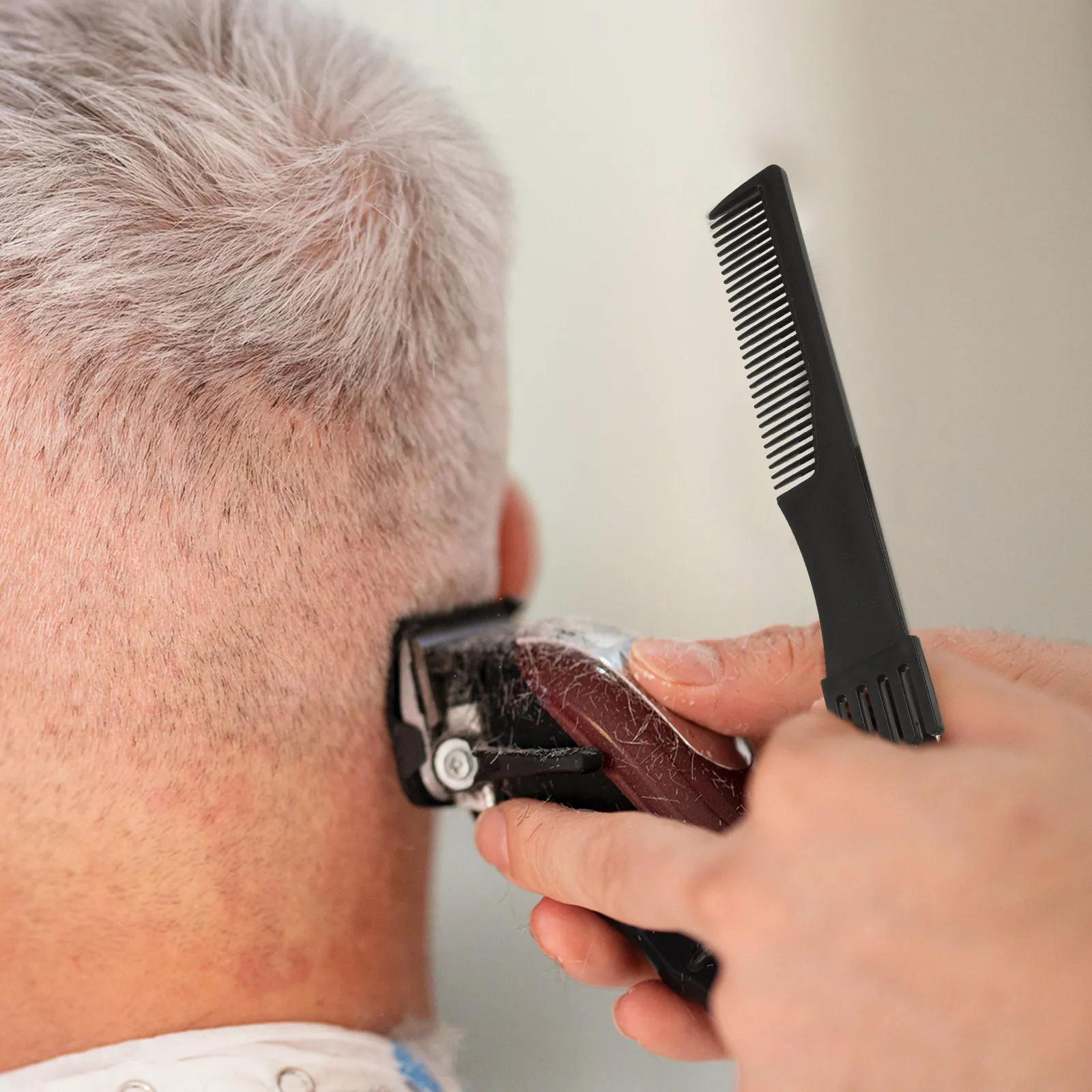 

5Pcs Steel Needle Fork Comb 2-in-1 Hair Styling Comb Professional Hairdressing Tool for All Hair Types Metal Plastic Ergonomic