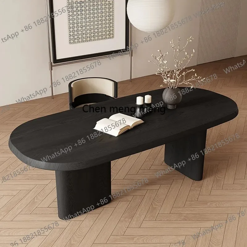 

Hot sales Italian Oval Dining Table Small Space Designer Lounges Conference Dining Table Living Room Mesa De Jantar Furniture Ho
