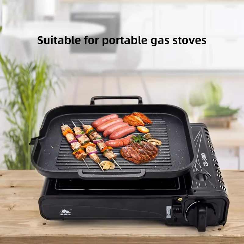 الكورية التعريفي طباخ لوحة الشواء الحجر الطبي دخاني غير عصا المنزلية الفحم الغاز الشواء لوحة الحديد شواء شريحة لحم عموم #5