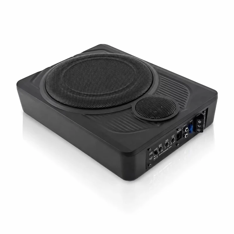 Subwoofer 10 Inch Car Audio Ultra Slim Underseat 600W Aluminum Basket Built-in Tweeter OEM Custom Support