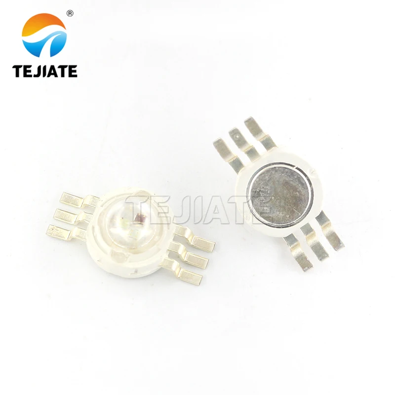 Perles de lampe LED SMD haute puissance, lumière colorée RVB à six broches, support en cuivre, 3 W, haute luminosité