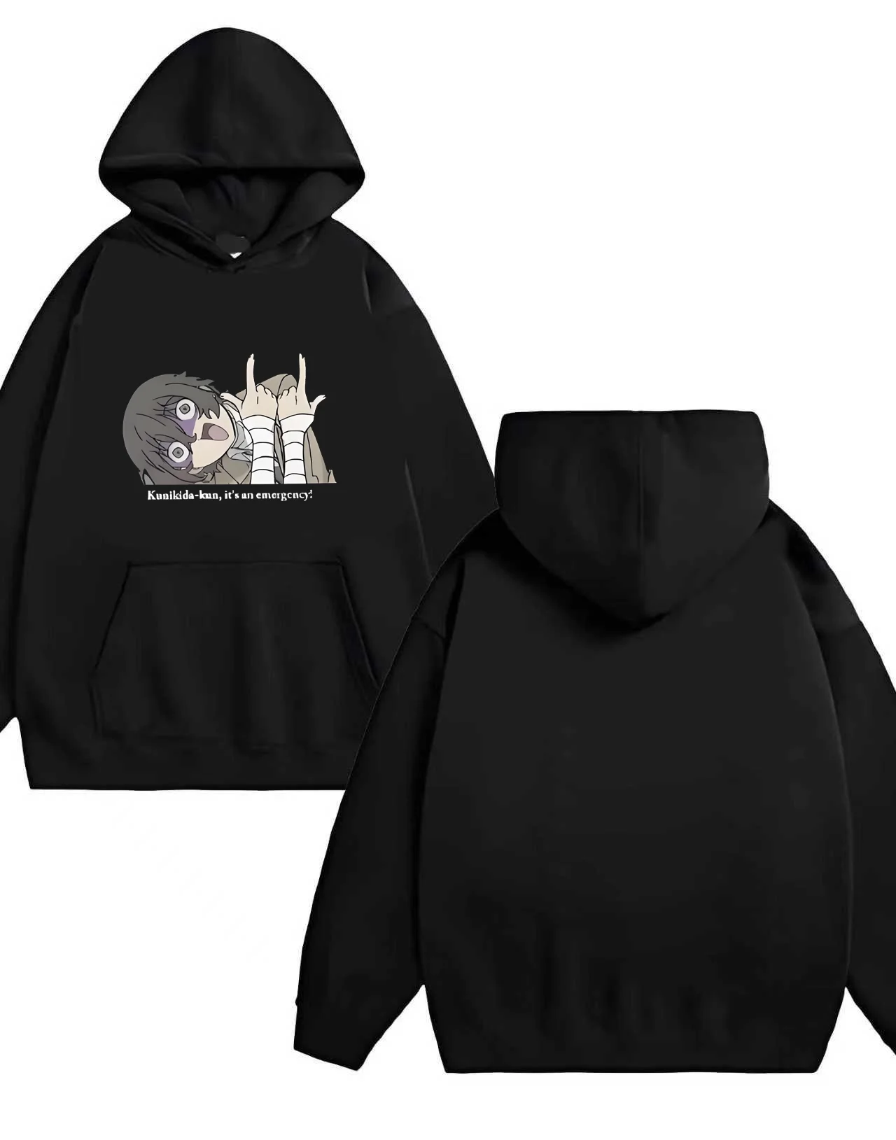 سويت شيرت بقلنسوة للخدمة الشاقة 330G أحدث سترة بقلنسوة مطبوعة بشخصية أنيمي لعام 2025