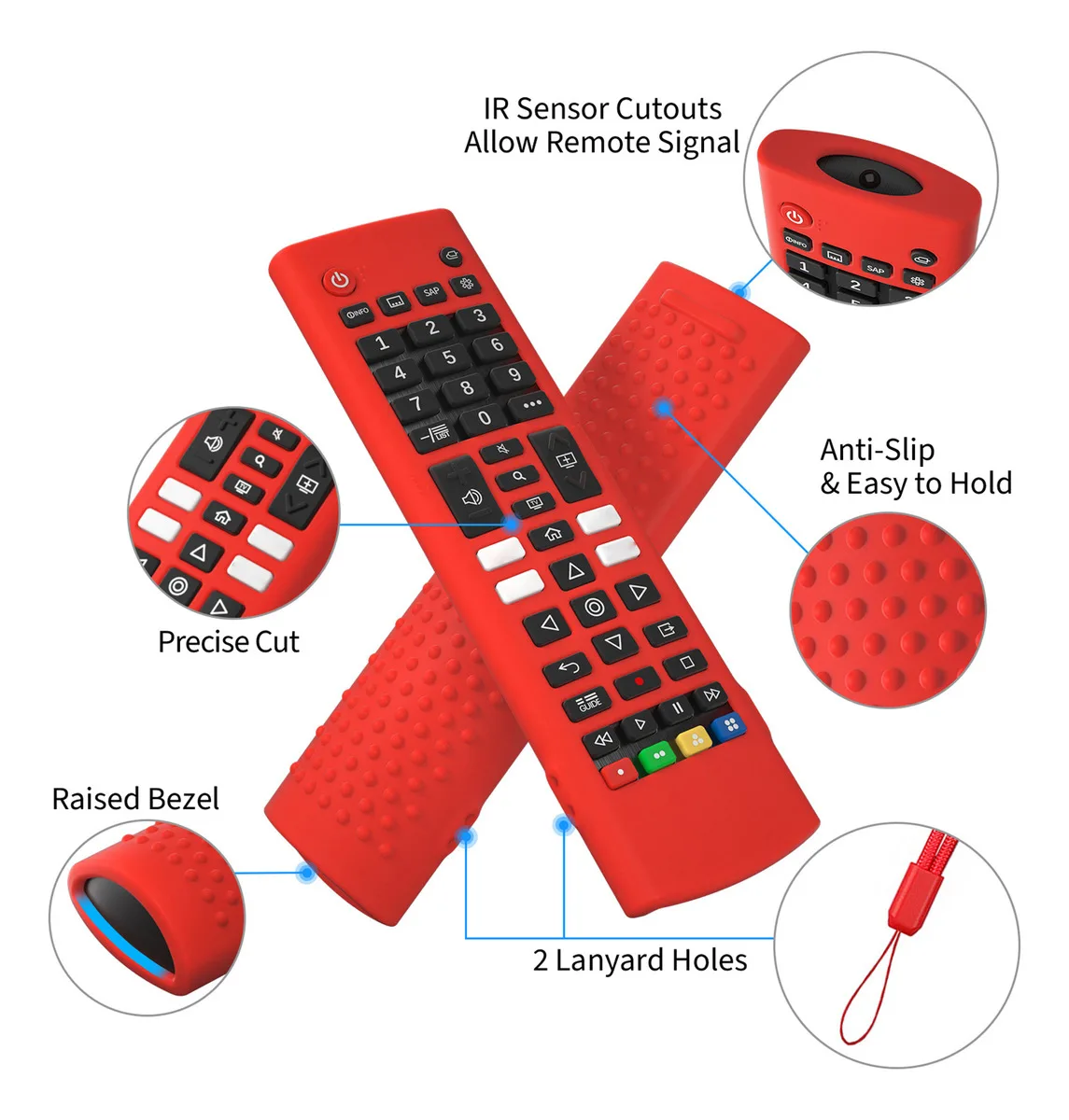 Silicone Protective Cover for LG AKB75375604, AKB75095302, AKB73715601 Remote Cover for LG AKB Series Smart TVs