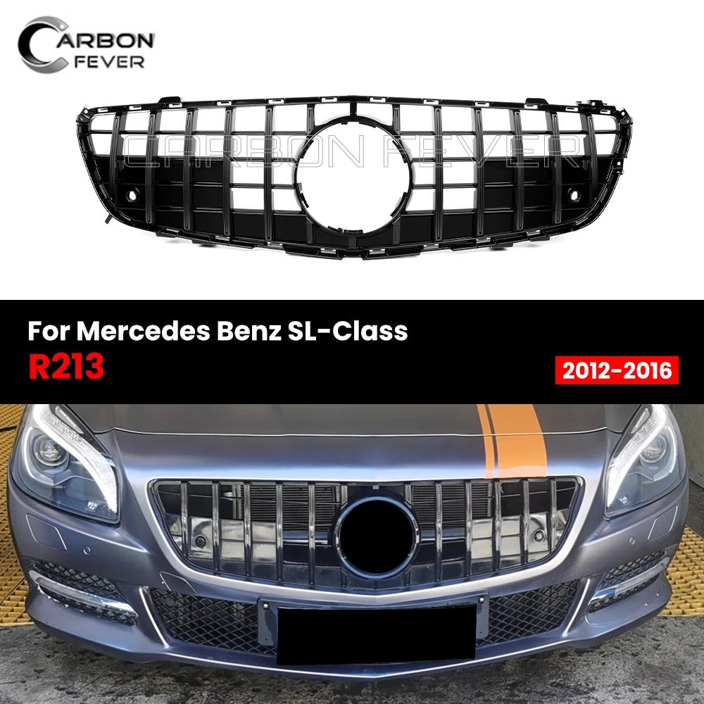 

Для Mercedes Benz SL-Class R213 2012-2016 решетка переднего бампера гоночный капот сетчатая решетка ABS аксессуары Запчасти глянцевый черный/серебристый