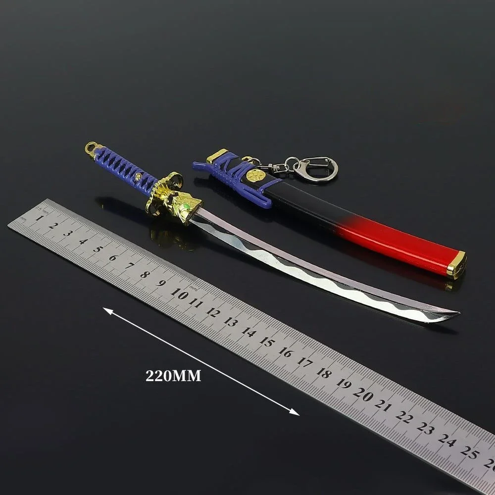 22cm Valorant Weapon Oni Claw Onimaru Kunitsuna Model Melee Sword Weapon Keychain Replica for Boy Katana Christmas Gift Toys