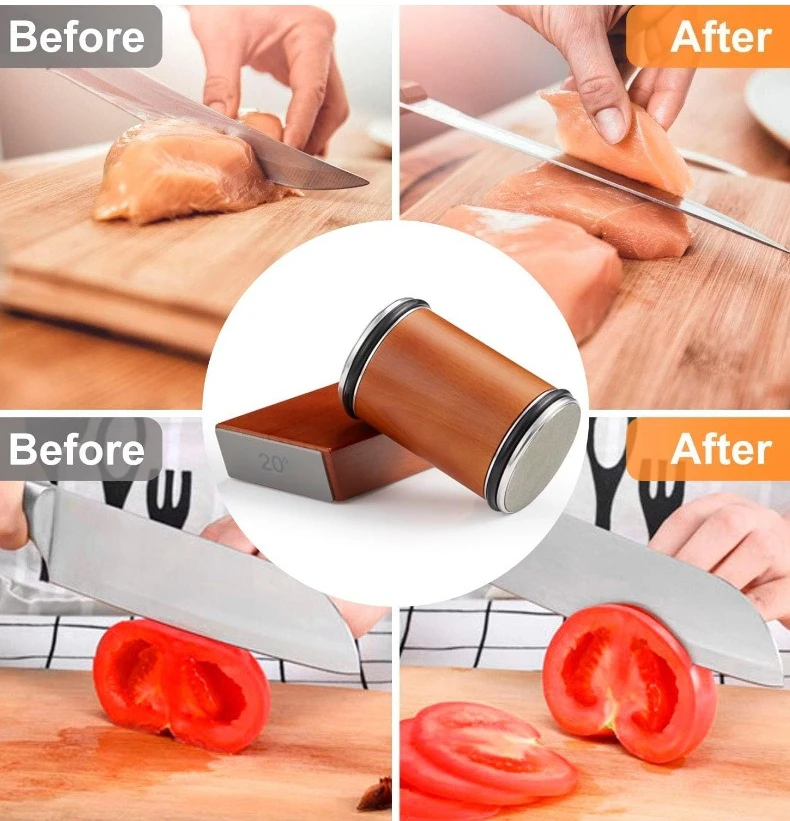 Customizable Rolling Knife Sharpener Adjustable Horl Tungsten Steel Magnetic Rolling Whetstone Drum Sharpener Kitchen