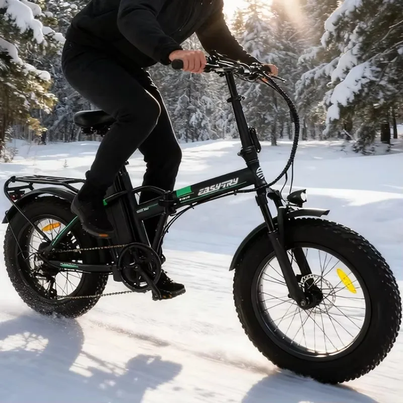 Long Range 20 Inch 7 Speed Wide Tire Folding Electric Bike/Electric Folding Bike Dual Battery
