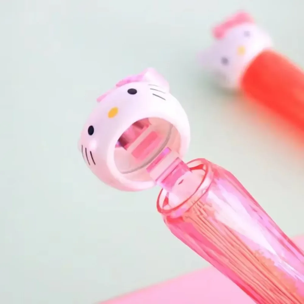 2023 Sanrioed Cute Kawaii Cartoon Kitty Cat Cotton Swab Bottle Storage Box Cute Beauty Portable Toothpick Bottle Girls Gift