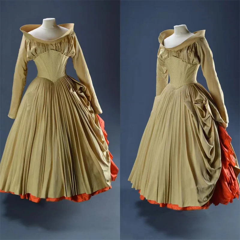 Movie Brigadoon Jane Ashton Cosplay Costume  Edwardian  Noble Royal Ball Gown Evening Dress