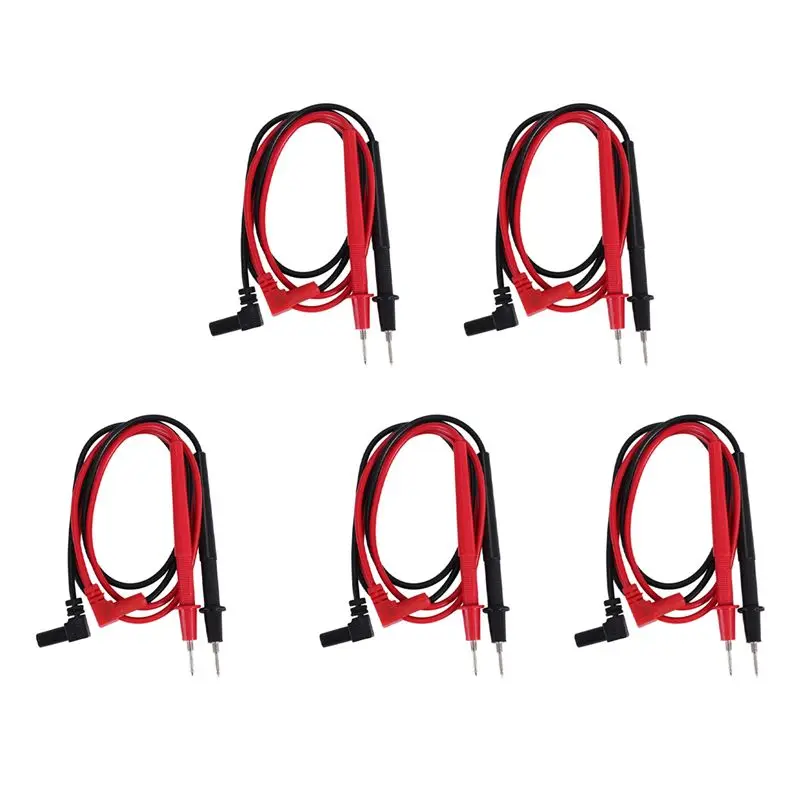 AT21-1000V Bananenstecker, abnehmbare Spitze, Multimeter-Sonde, Messleitung, Schwarz, Rot, 5 Paar