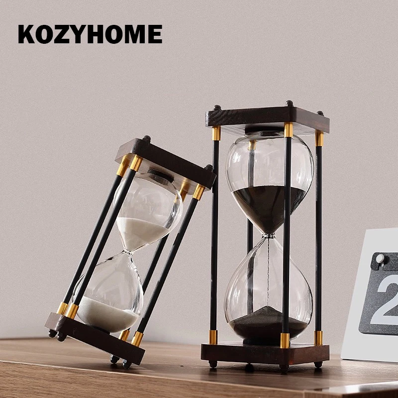 

KOZYHOME Retro Classic Hourglass Children Kids Sand Watch 30min Shatter-Resistant Sandglass Office Shelf Decor Ornaments