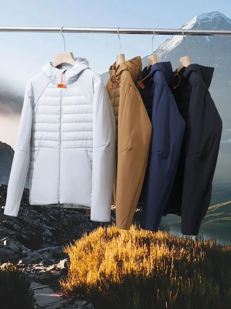 

Ultra-Light Warm Puffer Jacket for Men with Hood 600 Fill Power Sporty Casual Autumn Winter Coat Youth Trendy Duck down Vest