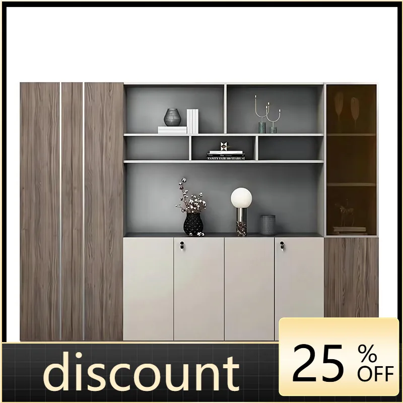 

LMM Wooden Data Cabinet Office Storage Floor Cabinet Simple Office Furniture