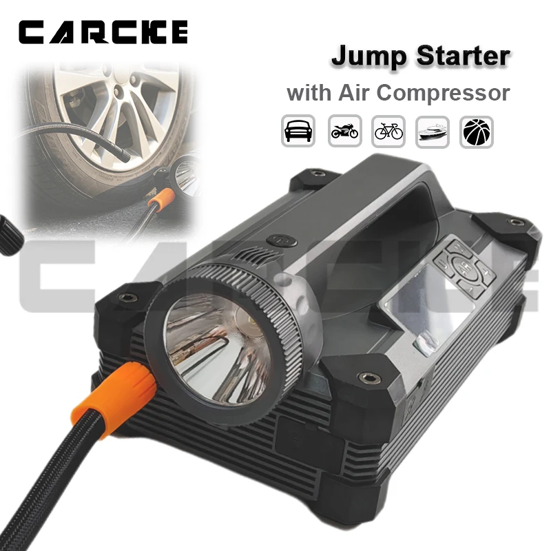 Car Jump Starter Power Emergency Booster Starting Device Portable 150PSI Electric Air Heavy Duty Truck Jump Starter Car Repair