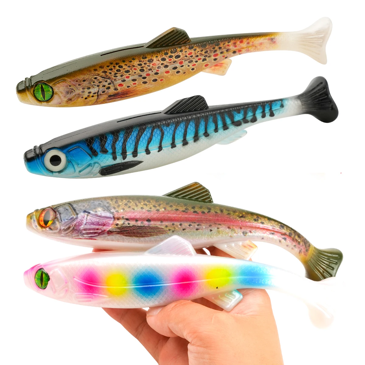 Sinkende Angelköder, 19 cm, 63 g, großer weicher Köder, sinkender weicher Köder, Angelköder, Barsch, Hecht, SwimBait, Kurbelköder, Angelgerät