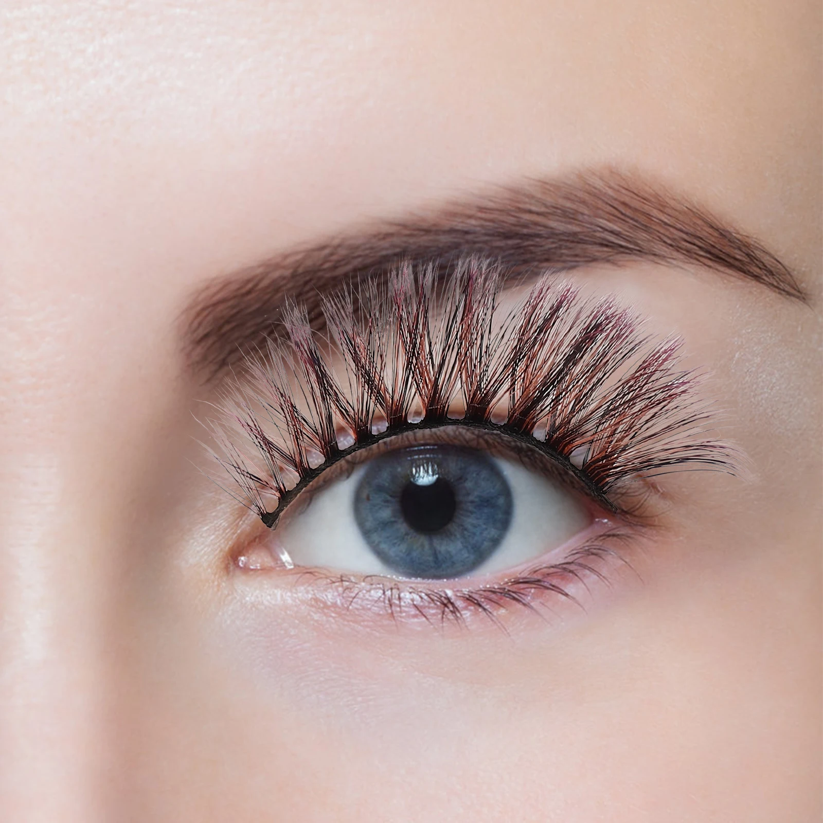 

Colored False Eyelashes Girls Women Extensions Simulation Stage Makeup Supply Faux Long Realistic Practical