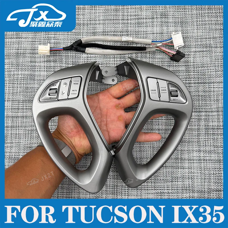 For Hyu-ndai Tucson IX35 Steering Wheel Button Switch Upgrade Multimedia Remote Control Cruise Function Accessory