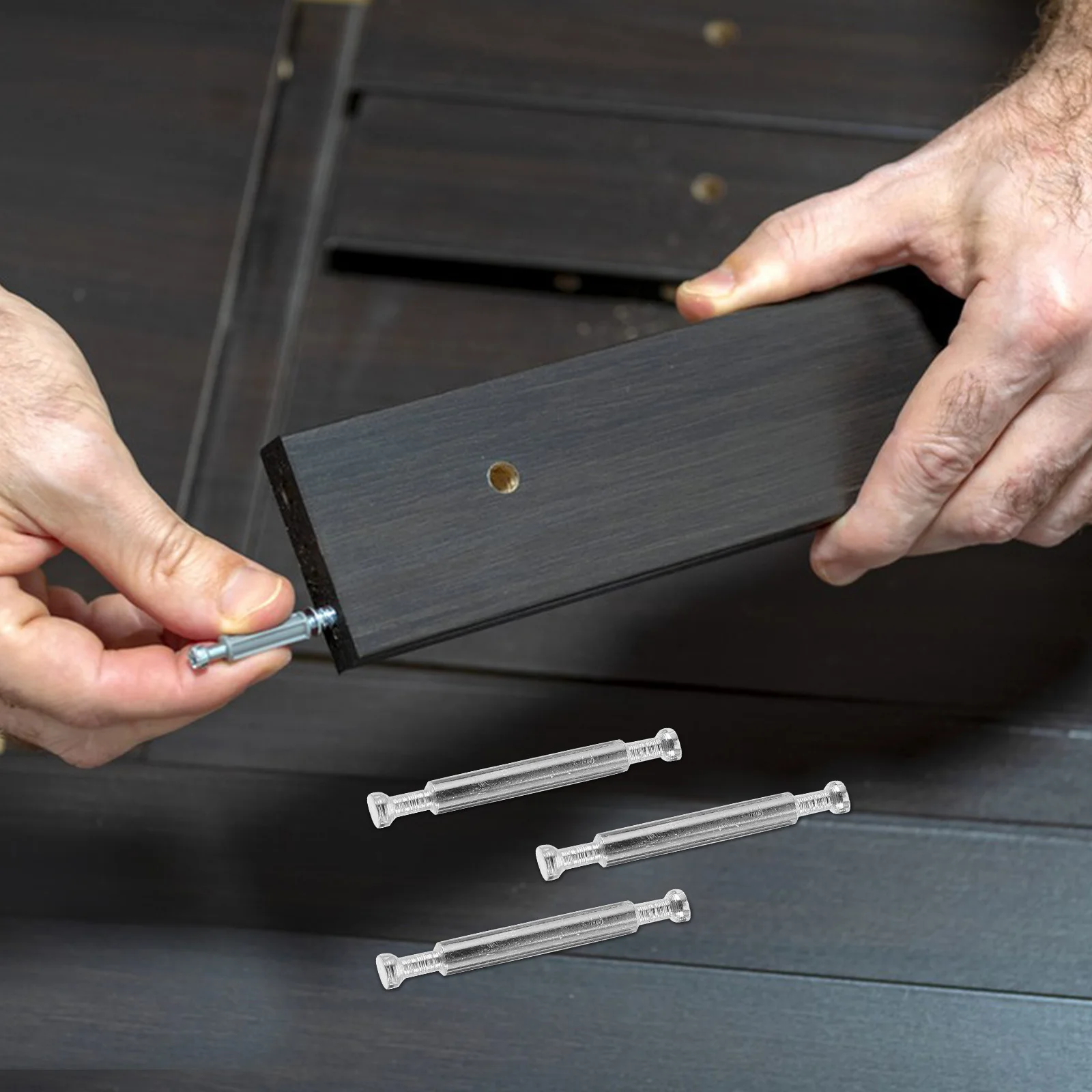 

10 set 3-In-1 Dual Head Cam Lock Connector Iron Furniture Fitting Adjustable Angle For Cabinet Drawer Wardrobe Panel