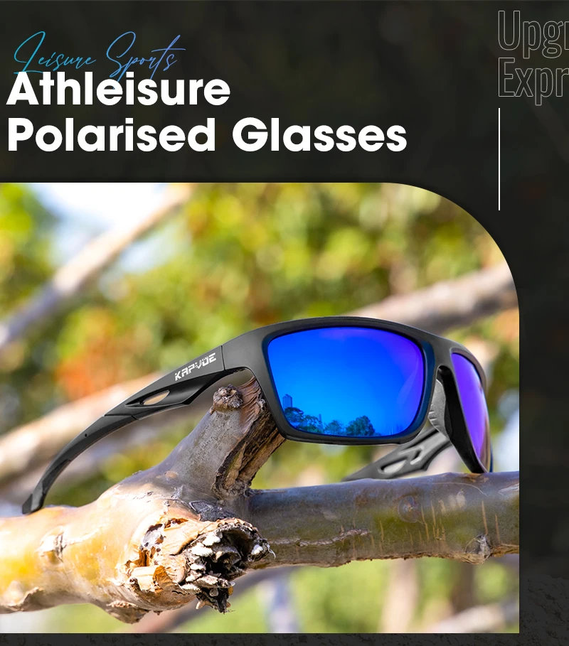 Kapvoe Polarisierte Sonnenbrille, Modische Outdoor-Sportbrille, UV400-Schutz, Camping- und Angelbrille, Wander- und Laufbrille für Männer, Radfahrbrille – Detail 3