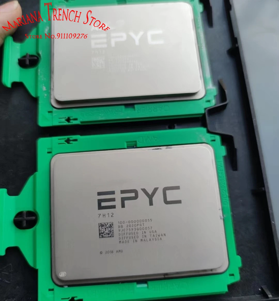 CPU for EPYC 7H12  64 Cores 128 Threads Base Clock 2.6GHz  Max.Boost Up to 3.3GHz L3 Cache 256MB  TDP 280W