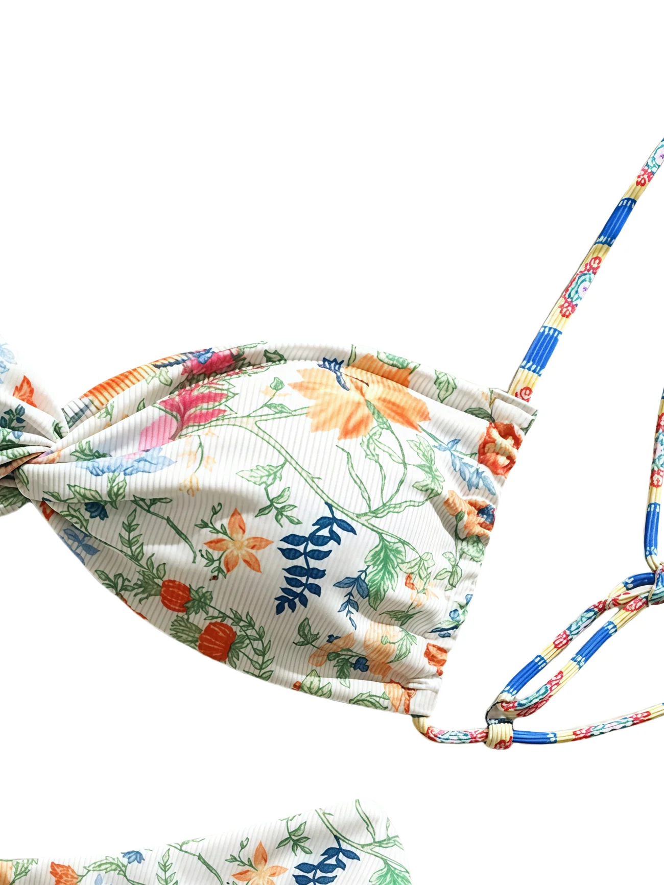 Moda floral sexy biquíni de duas peças torção design maiô feminino encantador beachwear verão nadar conjunto biquíni