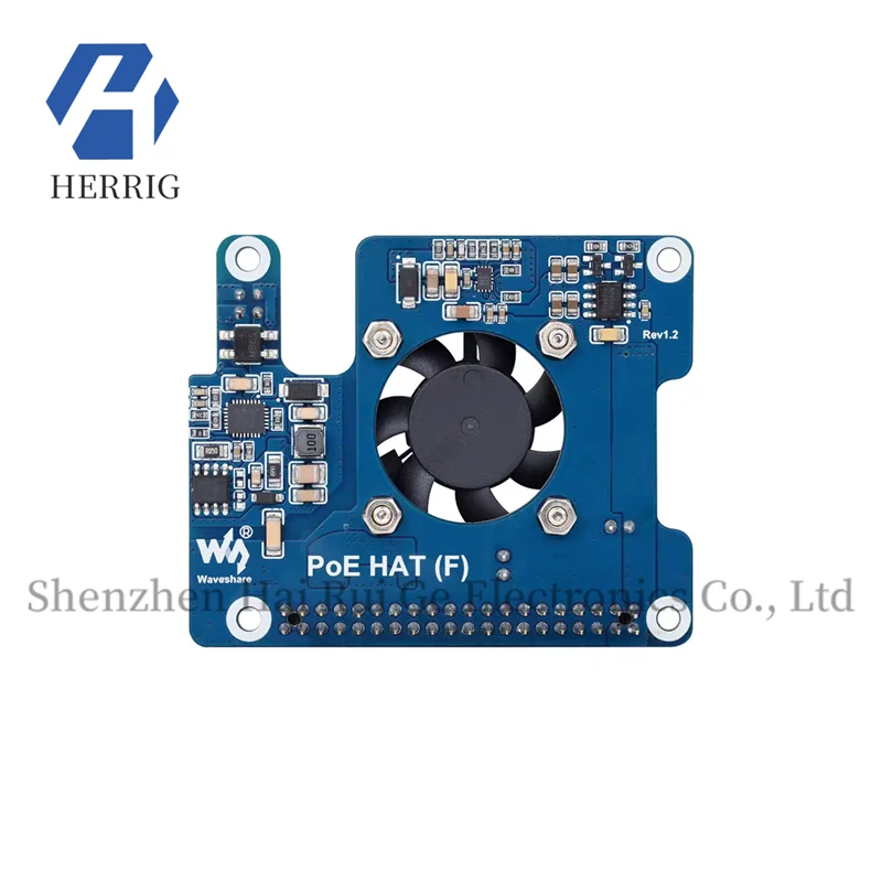 MicroSnow Raspberry Pi 5 PoE (Power over Ethernet) Expansion Board, supports 802.3af/at, with cooling fan