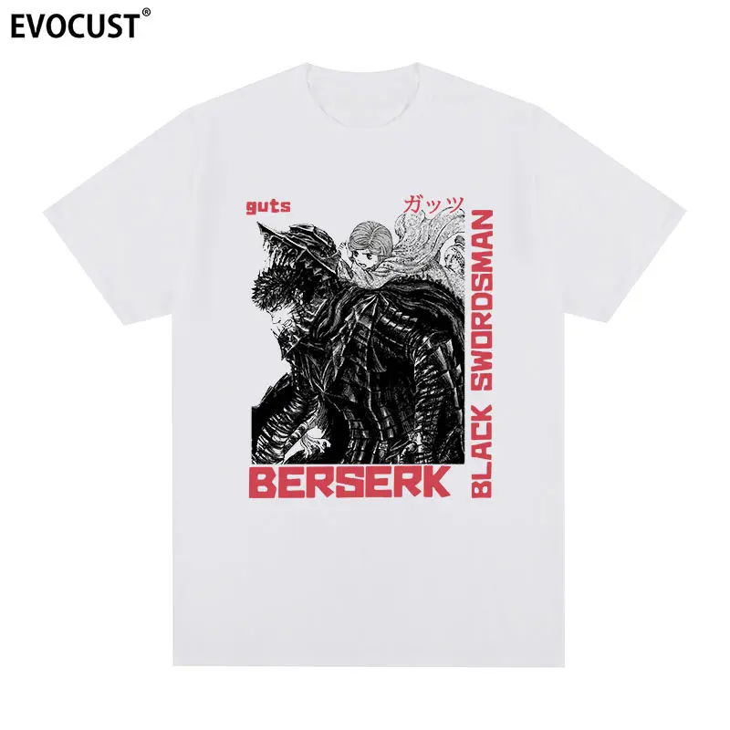 Berserk Anime T Shirt Men Casual Short Sleeve Behelit Legend Sword Warrior Tshirt Homme Manga Unisex Guts Griffith T-shirt Tees