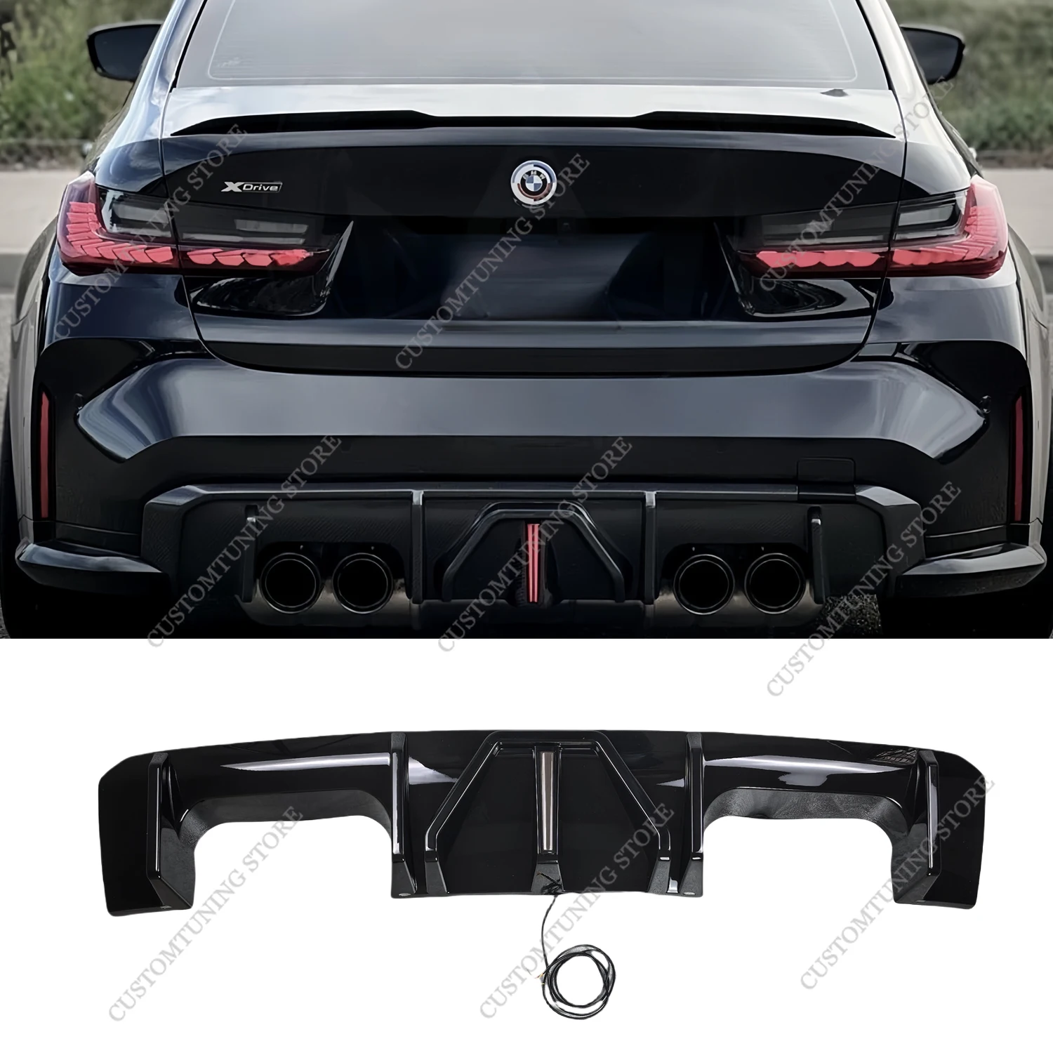 Gloss Black Rear Bu…