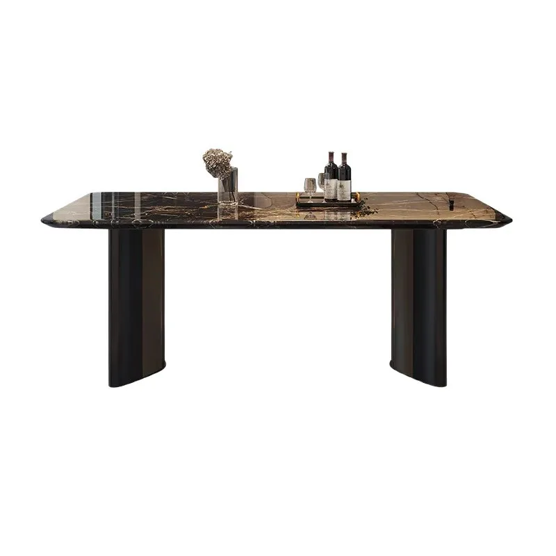 

Dining table, light luxury and high-end sense, marble home use, modern simplicity