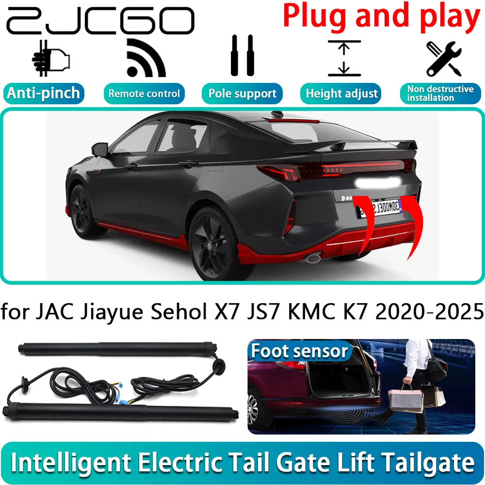ZJCGO for JAC J7 A5 Plus Sol Sehol Yao KMC J7 Moskvitch 6 OEM Electric Powered Tailgate Power Liftgate Automatic Tailgate System