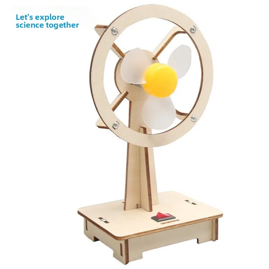 Children's Creative Diy Wooden Fan - Science And Technology Craft For Elementary Students - Educational Handmade Assembly Toy