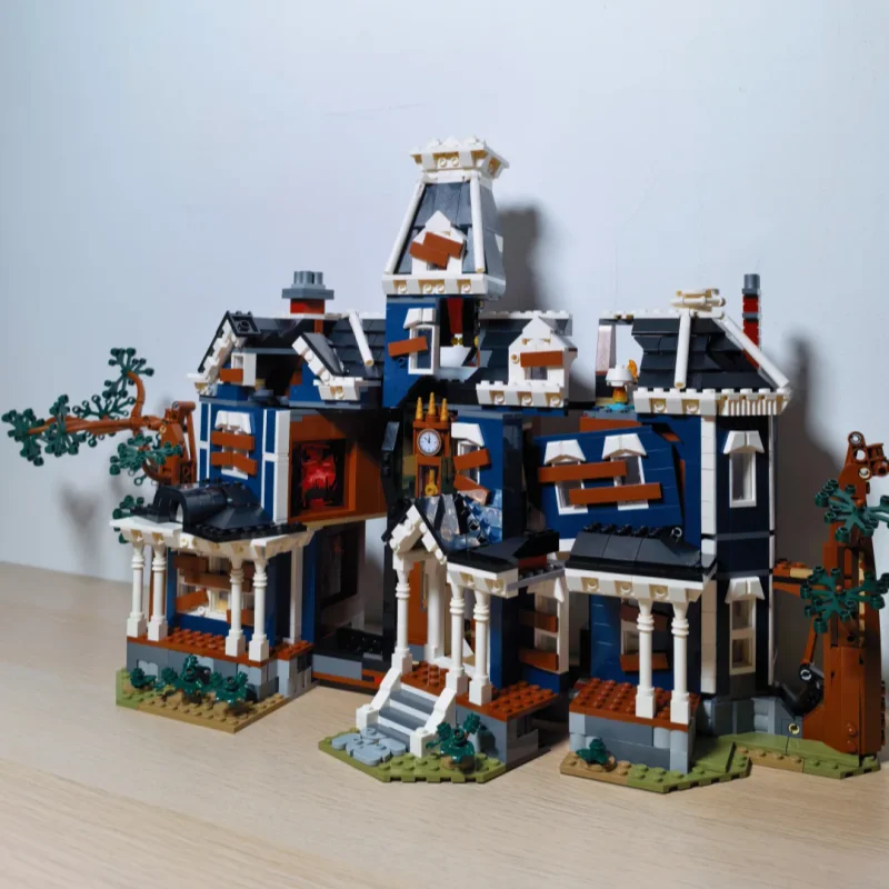 New Popular TV Show Creel House Street View Building Blocks Set Desktop Display Ornament Collectible Decor Toy Holiday Festival